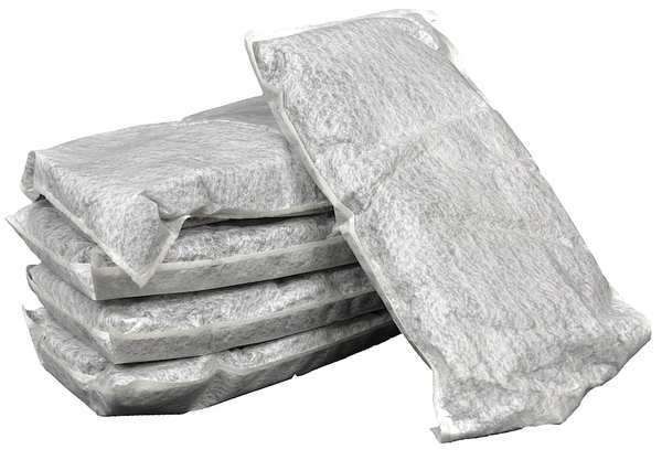 Sorbents, 15 gal/pk; 0.75 gal/pillow, HazMat Absorbed, Yellow, Polypropylene, 20 PK