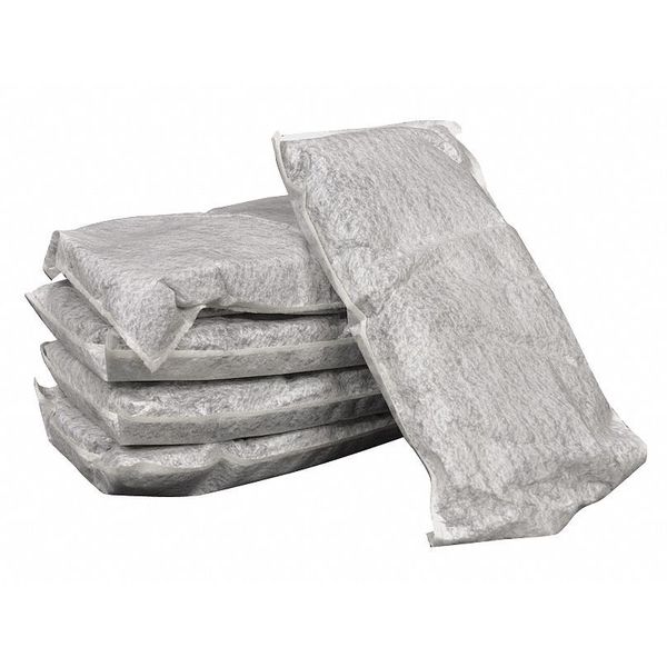 Sorbents, 13 gal/pk; 1 gal/pillow, HazMat Absorbed, Yellow, Polypropylene, 10 PK