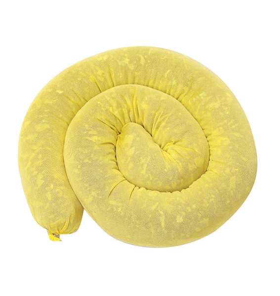 Sorbents, 22 gal. Chemical, Hazmat Absorbed, Yellow, Meltblown Polypropylene, 6 PK