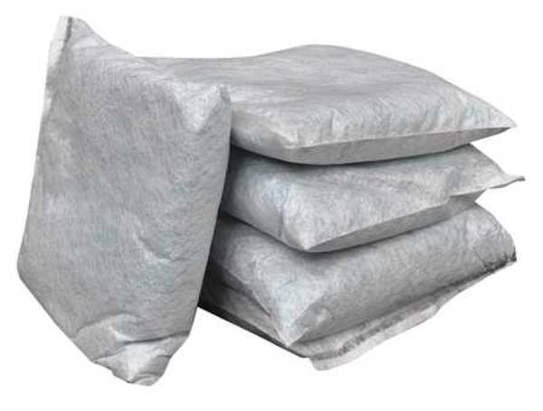 Sorbents, 15 gal/pk; 0.75 gal/pillow, HazMat Absorbed, Yellow, Polypropylene, 20 PK