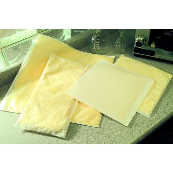 Sorbents, 2 gal/pk, 10 oz/pad, Harsh Chemicals Absorbed, White, Polypropylene, 25 PK