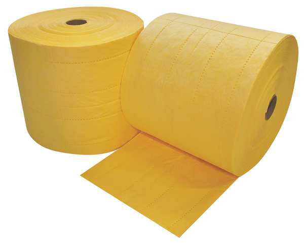 Sorbents, 71 gal. Universal Absorbed, Yellow, Polypropylene, 2 PK