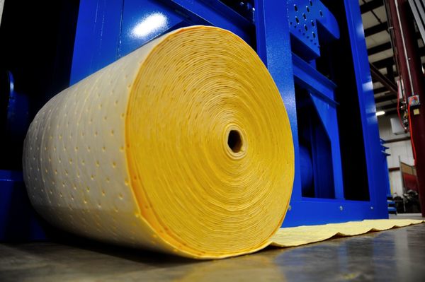 Sorbents, 71 gal. Harsh Chemicals Absorbed, Yellow, Polypropylene