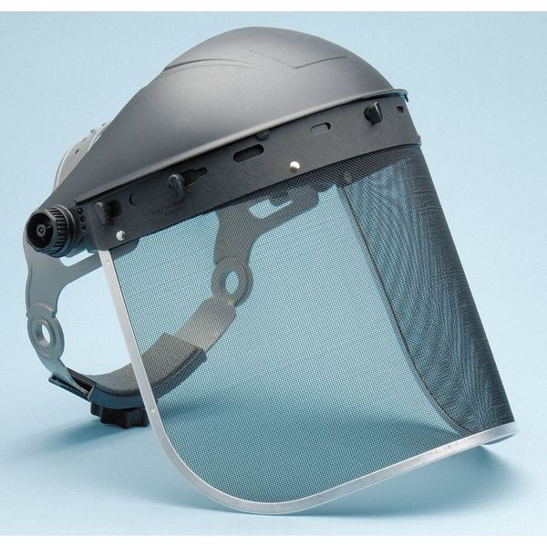 Faceshield Visor, Steel Mesh, Blk, 8x15-1/2