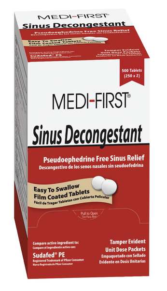 Sinus Decongestant, Tablet, PK250