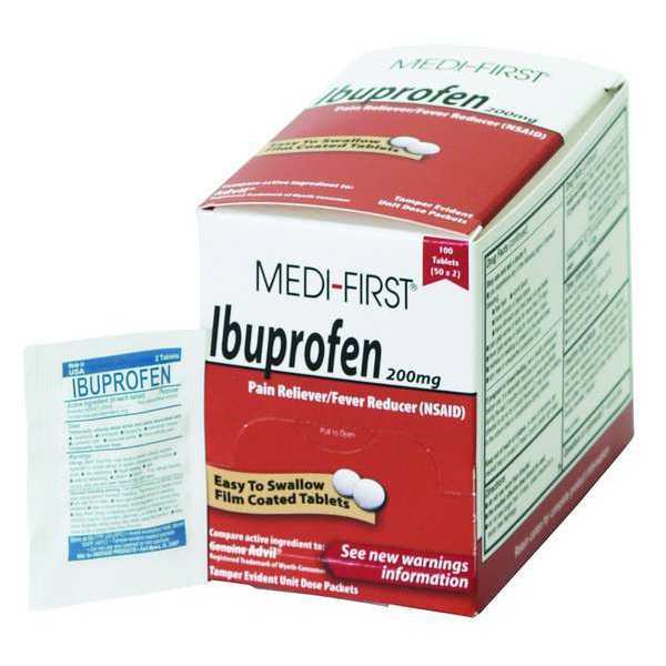 Ibuprofen, Tablet, 200mg, PK100