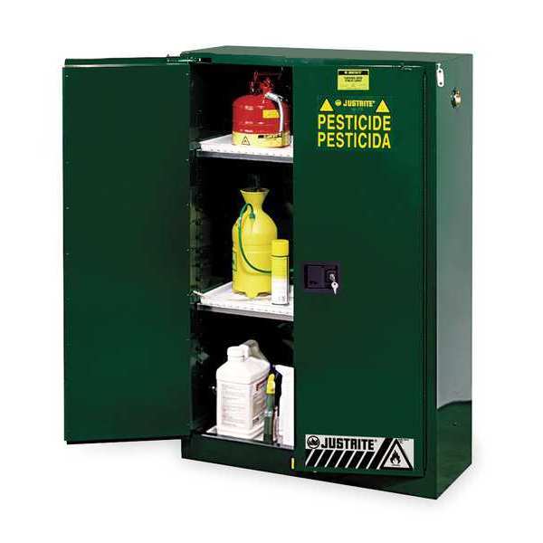 Cabinet, Pesticide, Green, 60 Gallon