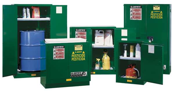 Cabinet, Pesticide, Green, 12 Gallon