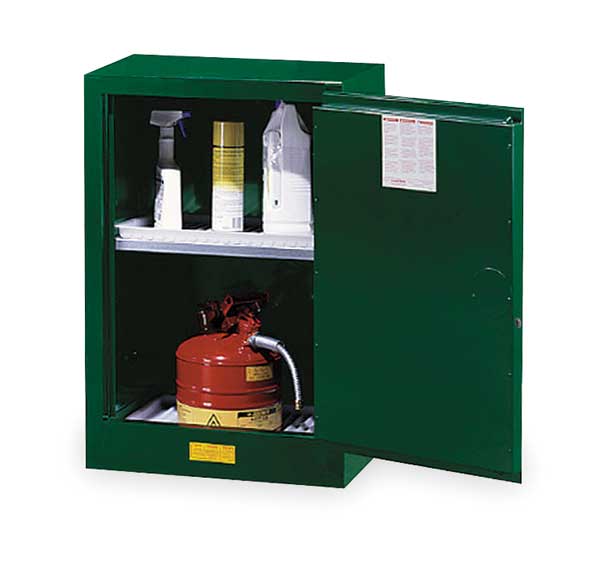 Cabinet, Pesticide, Green, 12 Gallon