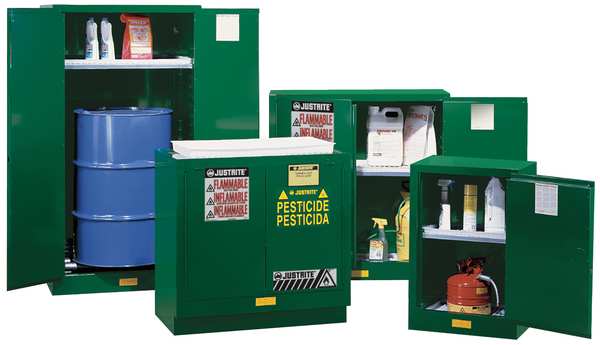 Cabinet, Pesticide, Green, 12 Gallon