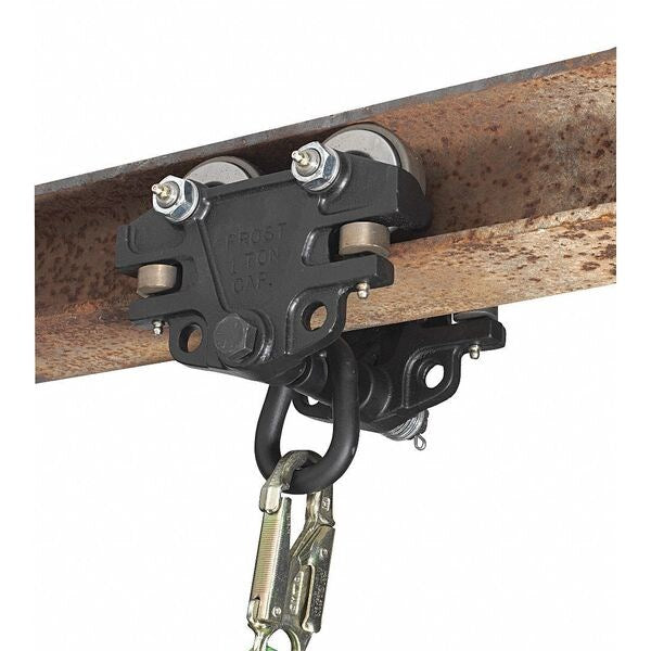 Beam Trolley, 3-4-1/2 In L, Steel