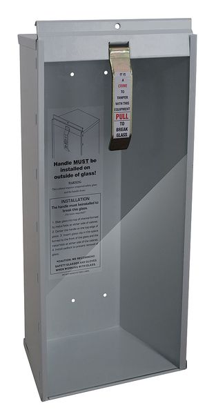 Fire Extinguisher Cabinet, Semi Recessed, 20 3/4 in Height, 5 lb