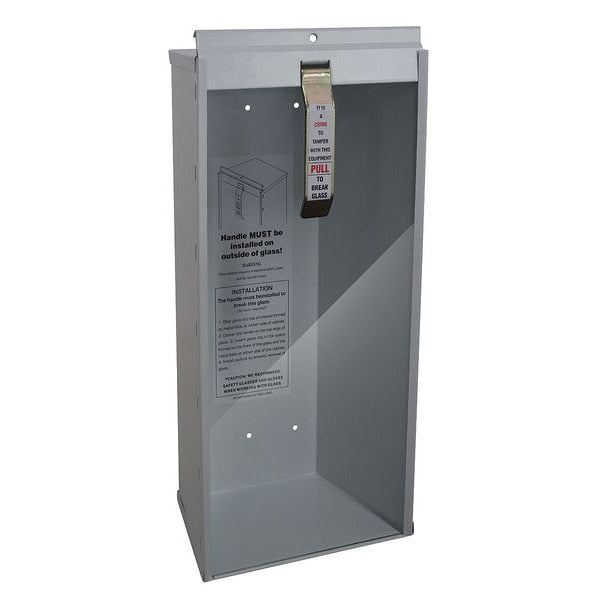 Fire Extinguisher Cabinet, Surface Mount, 20 7/8 in Height, 10 lb