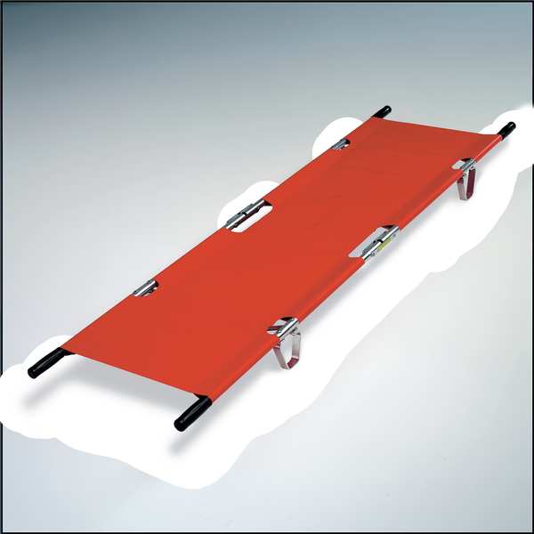 Folding Stretcher, 350 lb., 81 In., Orange