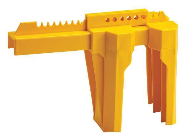 Ball Valve Lockout, Yellow, 2 to 8 In.