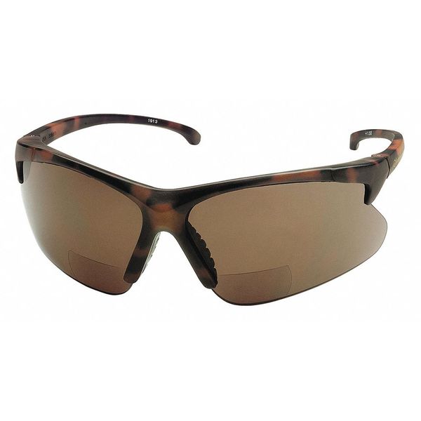 V60 30-06 Readers Safety Glasses, Smoke Lenses, +1.5 Diopters, Tortoise Frame, Unisex, 1 Pair