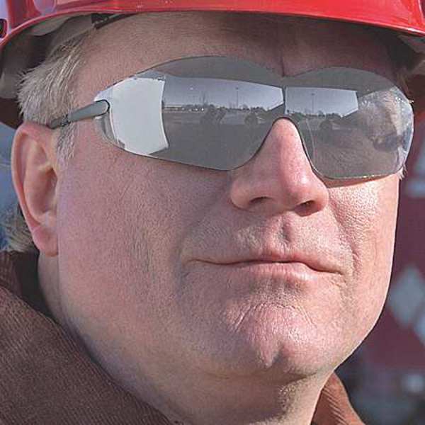 Safety Glasses, Wraparound Clear Polycarbonate Lens, Scratch-Resistant