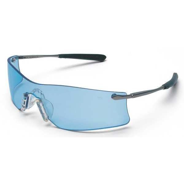 Safety Glasses, Wraparound Light Blue Polycarbonate Lens, Anti-Fog, Scratch-Resistant