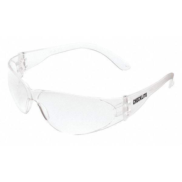 Checklite Safety Glasses, Anti-Scratch, Clear Frame, Clear Lens