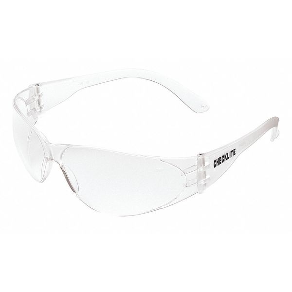 Safety Glasses, Wraparound Clear Polycarbonate Lens, Anti-Fog, Scratch-Resistant