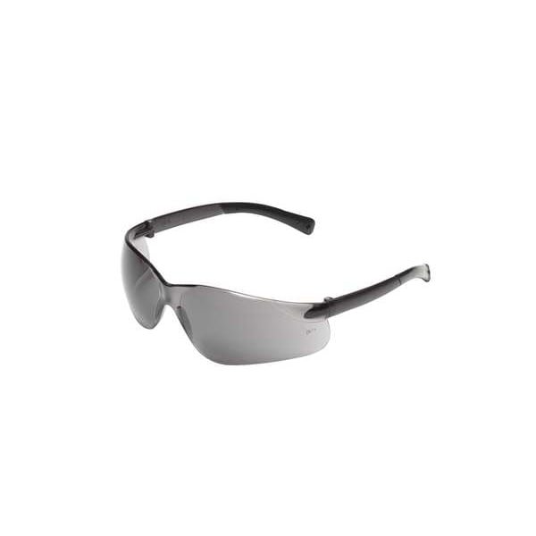 Safety Glasses, Wraparound Gray Polycarbonate Lens, Anti-Fog, Scratch-Resistant