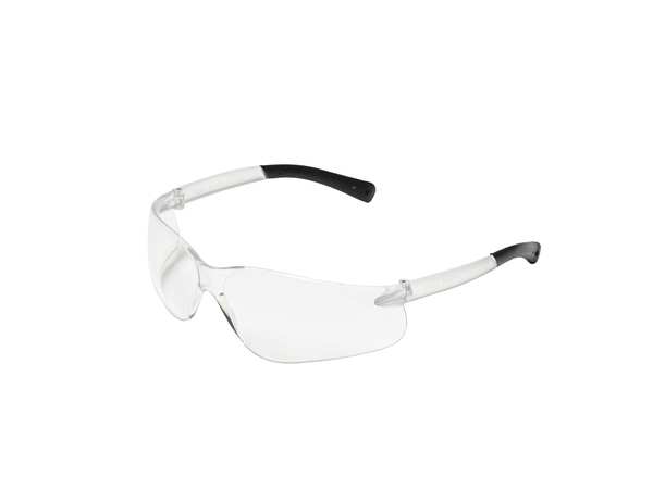 BearKat Safety Glasses, BK1 Series, UV-AF Anti-Fog Coating, Wraparound, Frameless, Black, Clear Lens