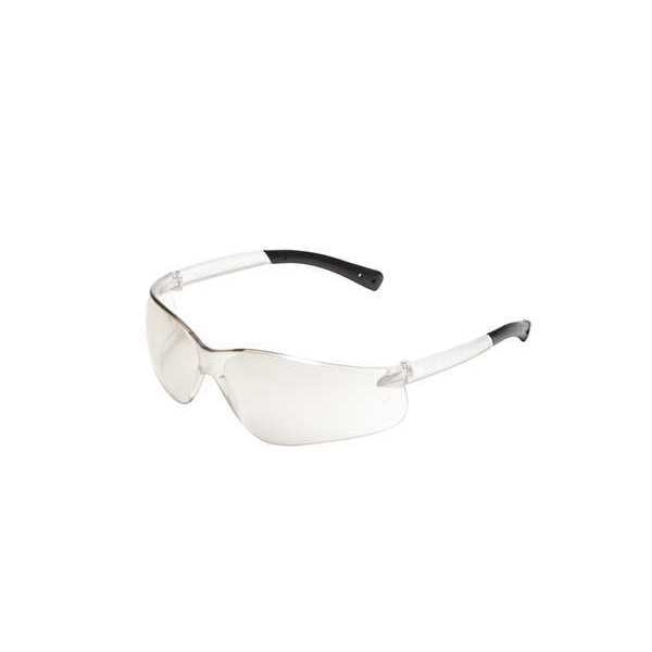 BearKat Safety Glasses, BK1 Series, UV-AF Anti-Fog Coating, Wraparound, Frameless, Black, Clear Lens