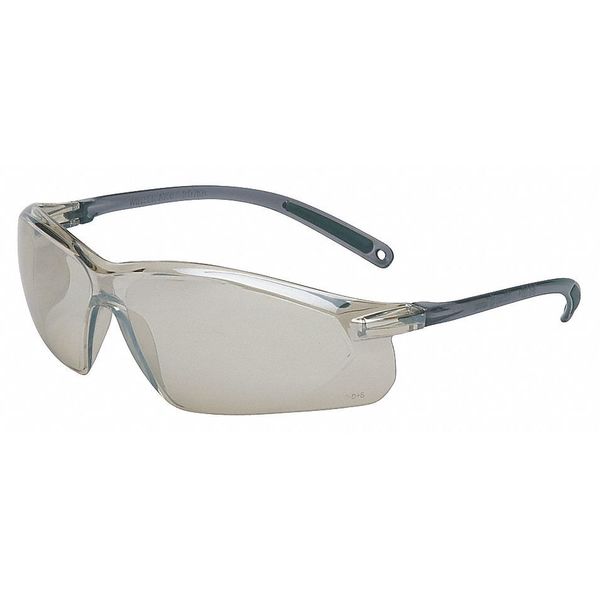 Safety Glasses, Wraparound I/O Silver Mirror Polycarbonate Lens, Scratch-Resistant