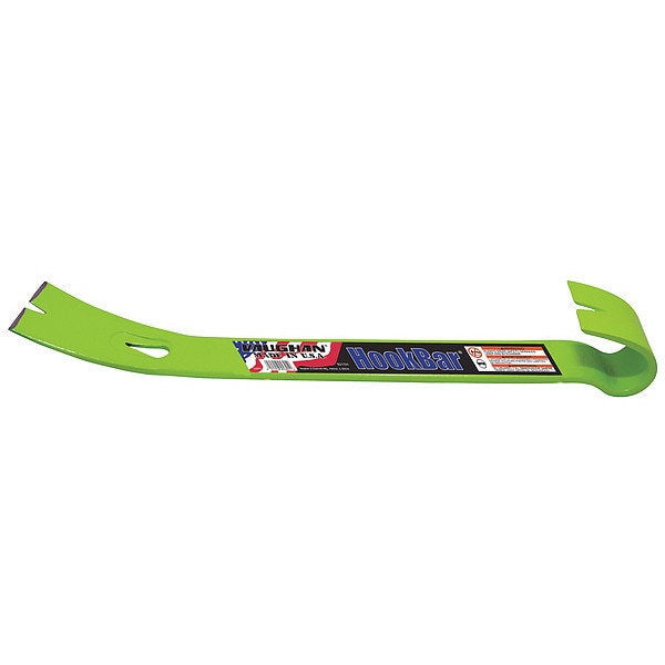 Flat Pry Bar, Rocker w/Hook, 15 In