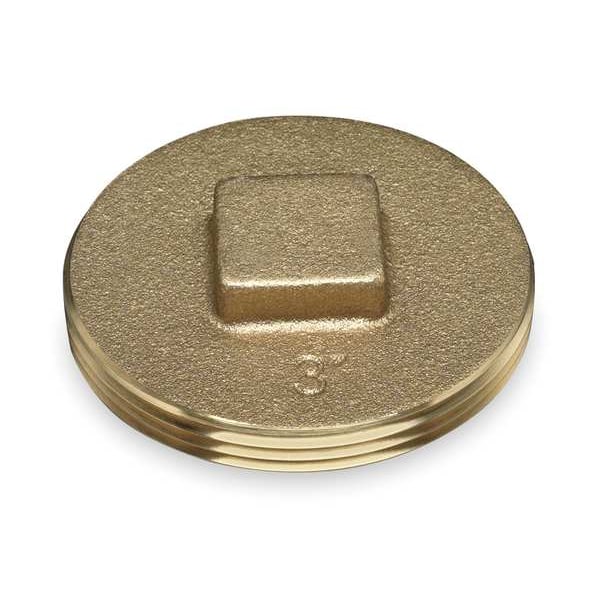 Cleanout Plug, 2 In, Brass