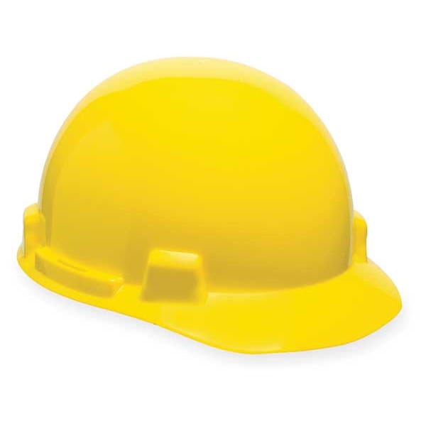 Front Brim Hard Hat, Type 1, Class E, Ratchet (4-Point), Yellow
