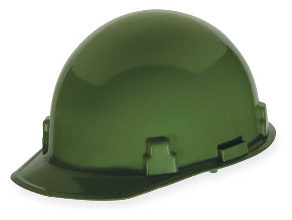 Front Brim Hard Hat, Type 1, Class G, Ratchet (4-Point), Green