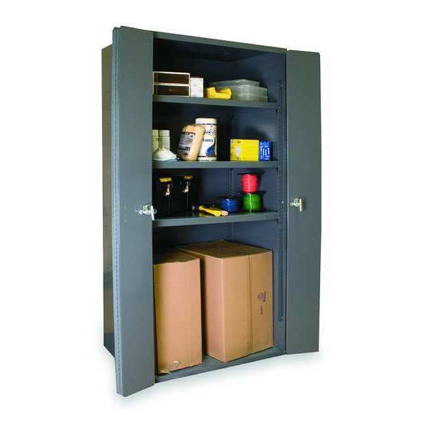 14 ga. ga. Steel Storage Cabinet, 36 in W, 72 in H, Stationary