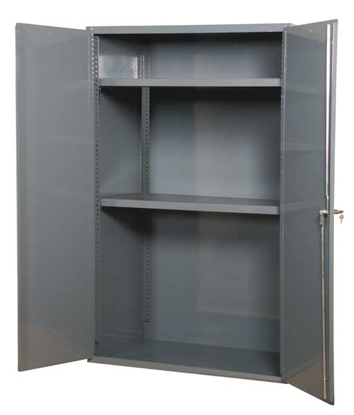 14 ga. Heavy-Duty Steel Storage Cabinet, 36 in W, 48 in H, Stationary