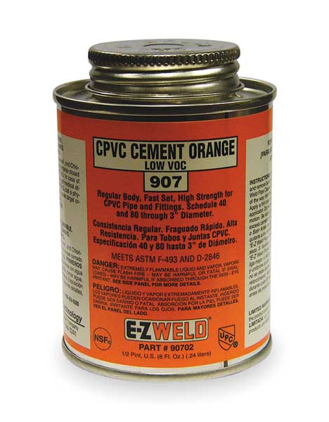 CPVC Cement, 8 Oz, Orange
