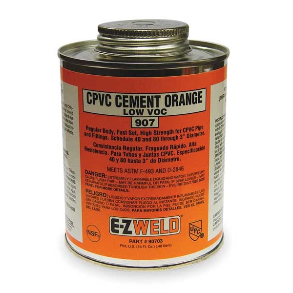 CPVC Cement, 16 Oz, Orange