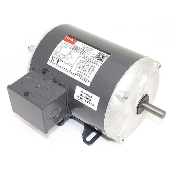 3-Phase General Purpose Motor, 1/4 HP, 48 Frame, 208-230/460V AC Voltage, 1,725 Nameplate RPM