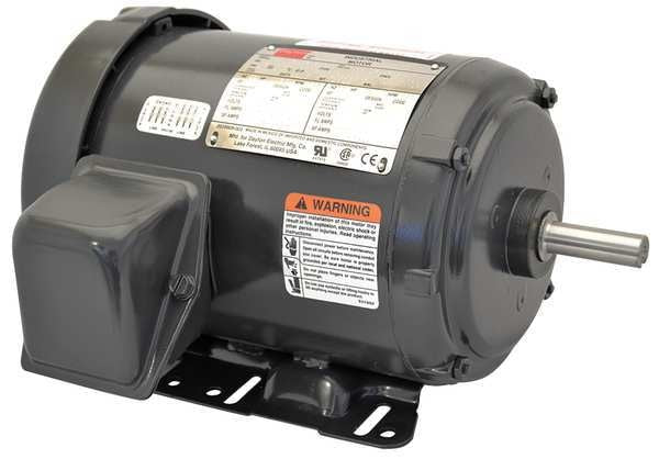 3-Phase General Purpose Motor, 3/4 HP, 56H Frame, 208-230/460V AC Voltage, 1,155 Nameplate RPM