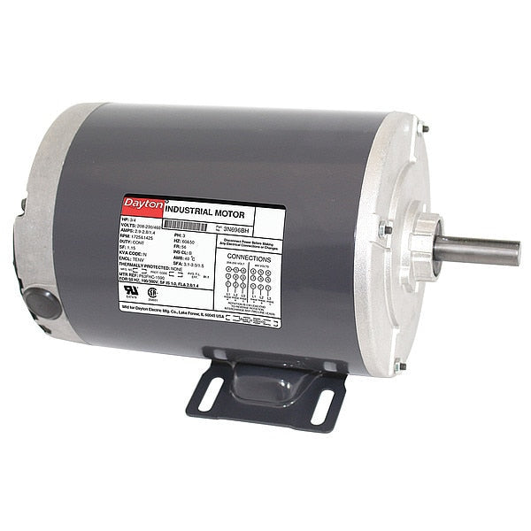 3-Phase General Purpose Motor, 3/4 HP, 56 Frame, 208-230/460V AC Voltage, 1,725 Nameplate RPM