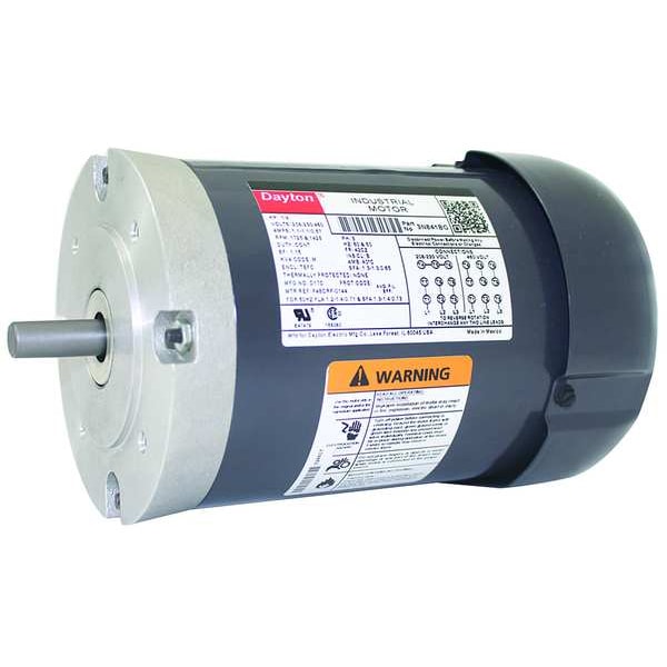 3-Phase General Purpose Motor, 1/4 HP, 42CZ Frame, 230/460V AC Voltage, 1,725 Nameplate RPM