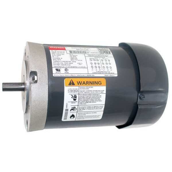 3-Phase General Purpose Motor, 1/3 HP, 42CZ Frame, 230/460V AC Voltage, 1,725 Nameplate RPM