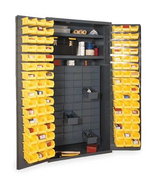 Extra-Heavy Duty Bin Cabinet, 36 in W, 72 in H, 24