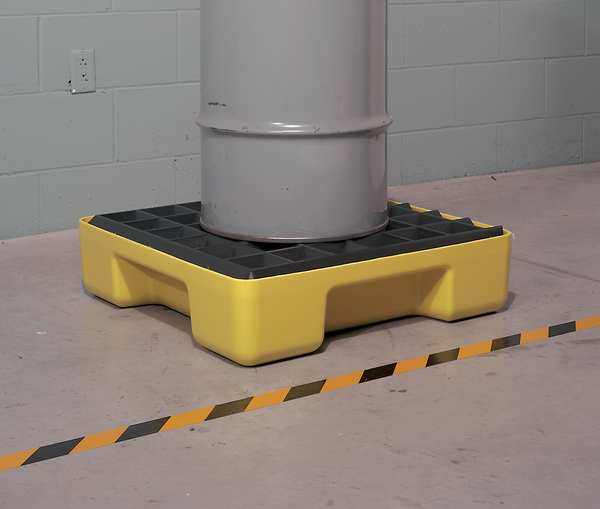 Drum Spill Containment Platform, For (1) Drum, 15 Gallon Spill Capacity, 2000 lb Load Capacity