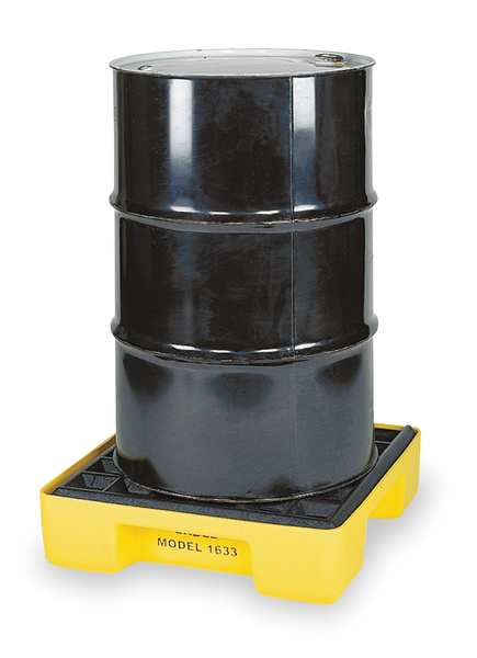 Drum Spill Containment Platform, For (1) Drum, 15 Gallon Spill Capacity, 2000 lb Load Capacity
