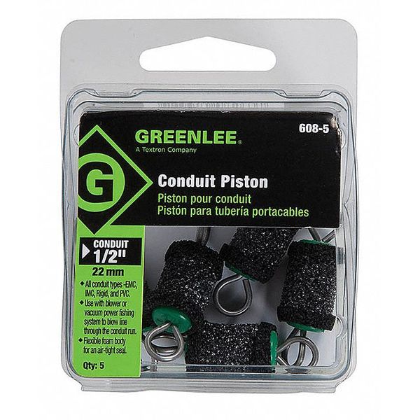 Piston, Foam, 1/2 In, Pk5