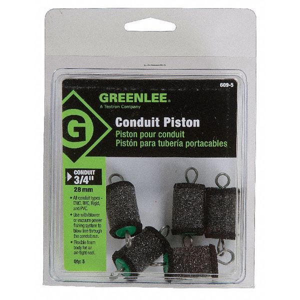 Piston, Foam, 3/4 In, Pk5