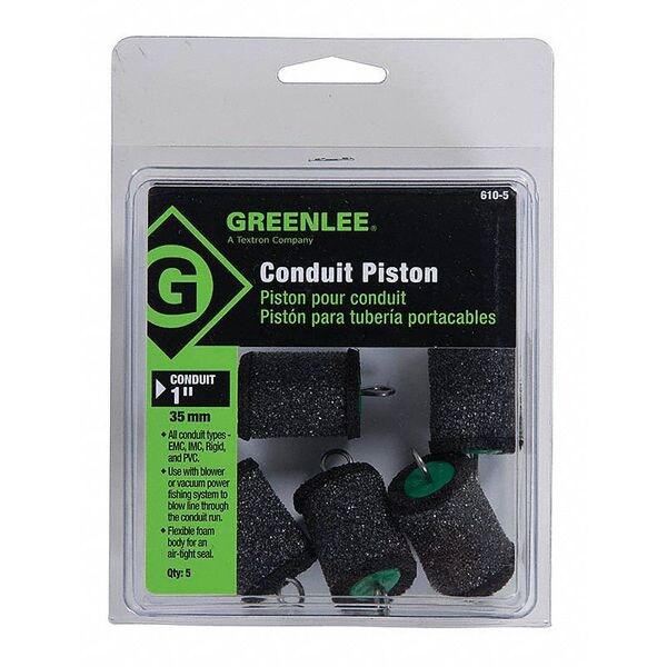 Piston, Foam, 1 In, Pk5
