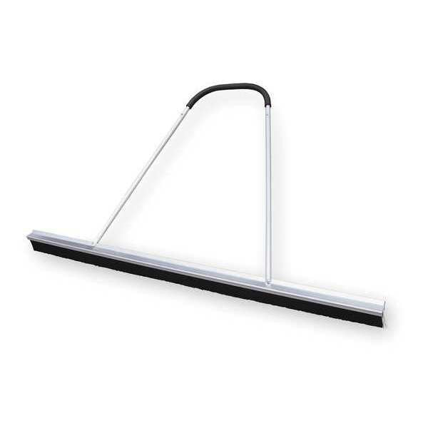 84 in Sweep Face Broom, Stiff, Synthetic, Black