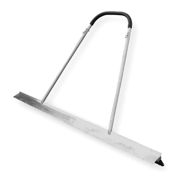 84 in Sweep Face Broom, Stiff, Synthetic, Black