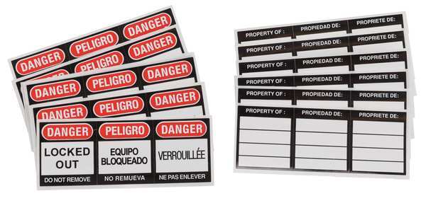Lockout Label, 1-1/8 In. H, 3 In. W, PK6